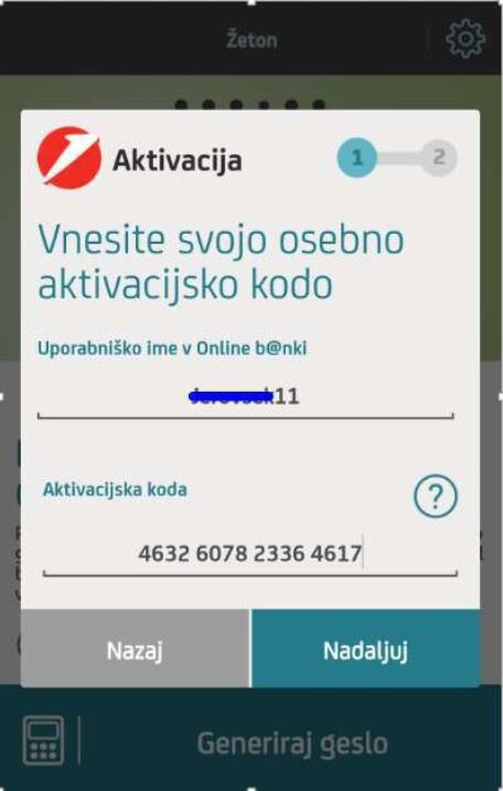 Aktivirajte svoj Žeton
